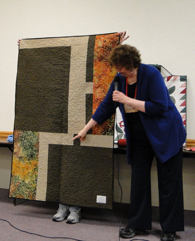 Cathy Hanson, "back of Wounded Warrior quilt"